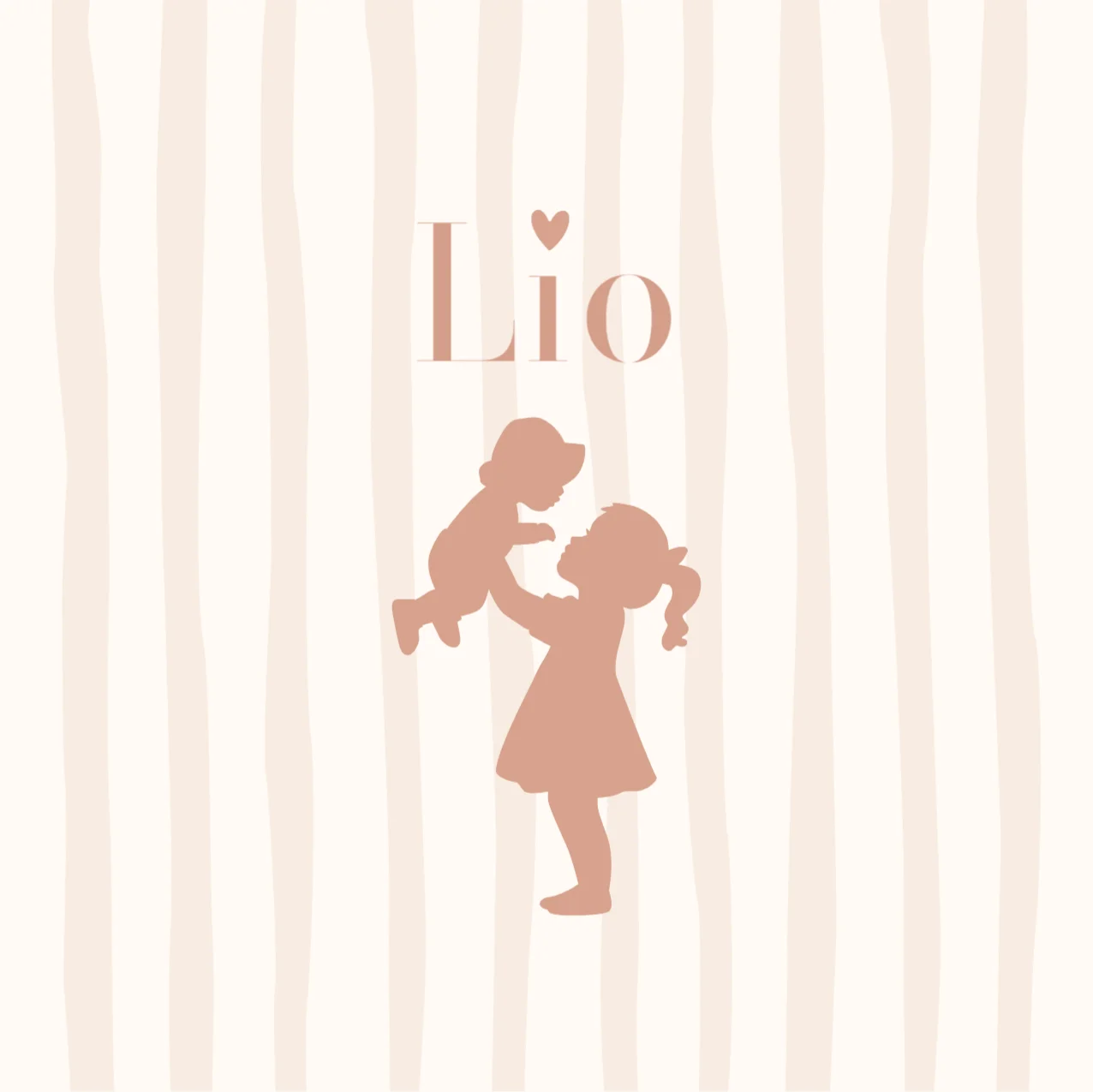 Silhouet grote zus met baby