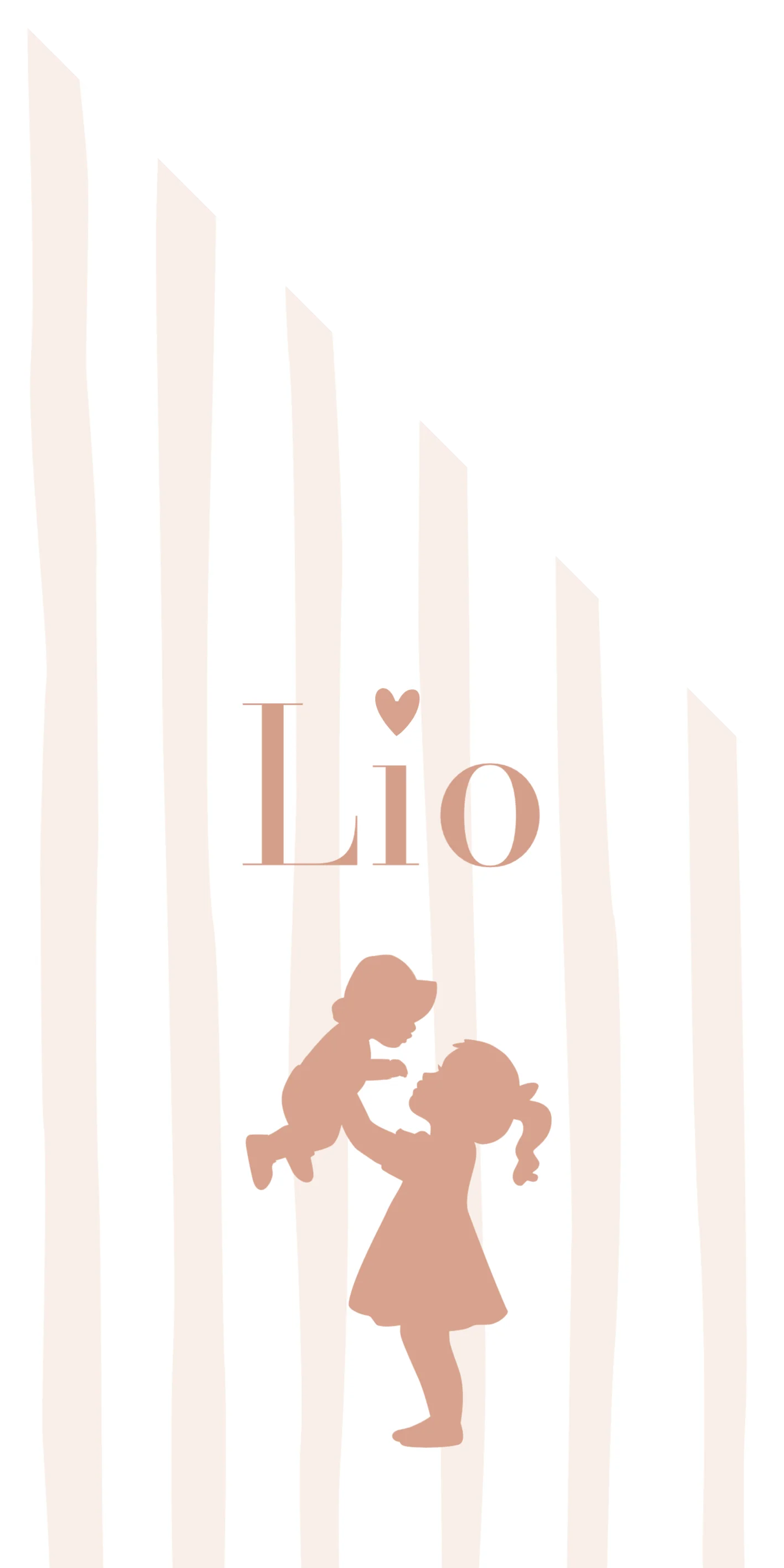 Silhouet grote zus met baby - Terug