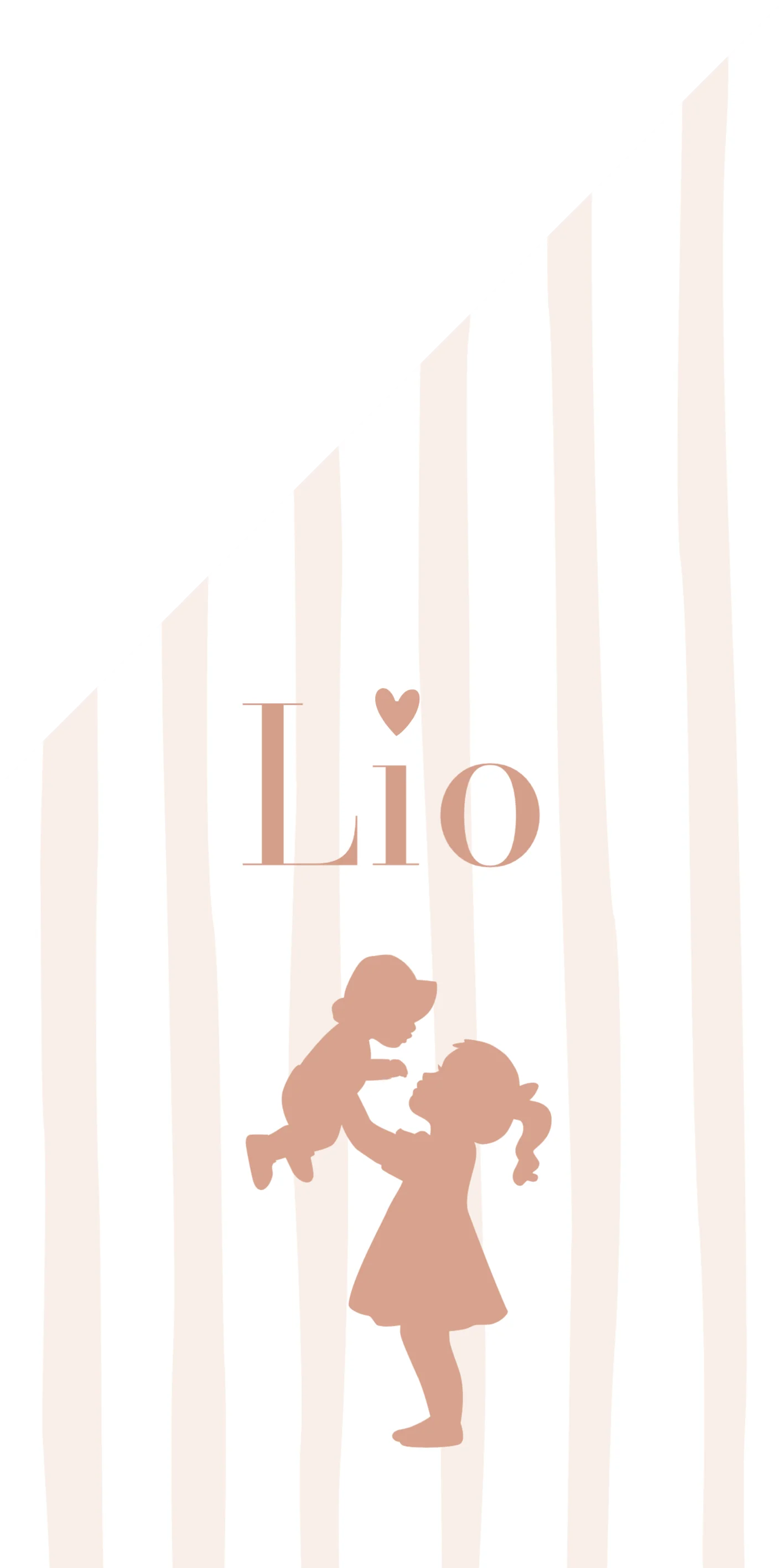 Silhouet grote zus met baby