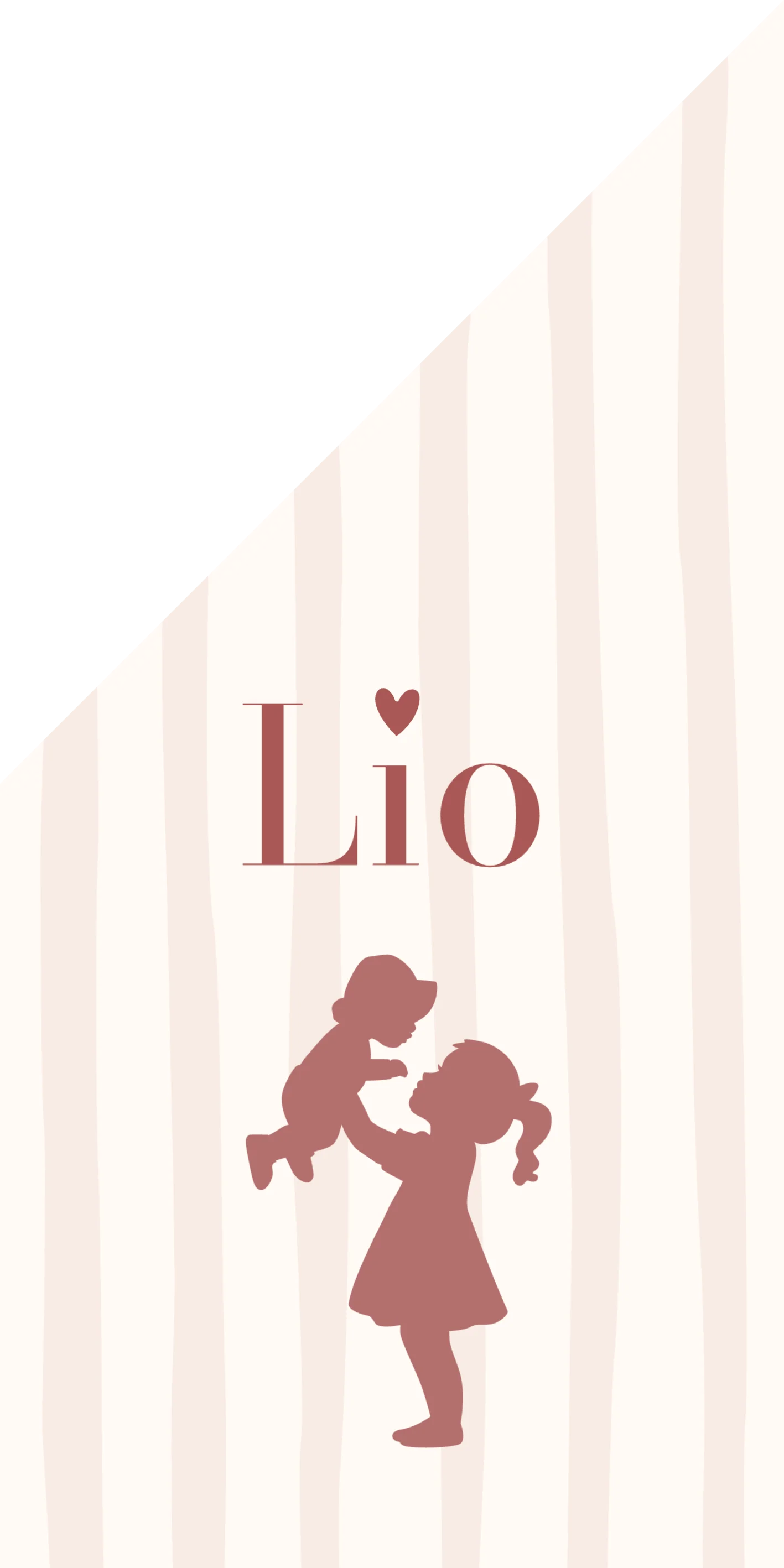 Silhouet grote zus met baby