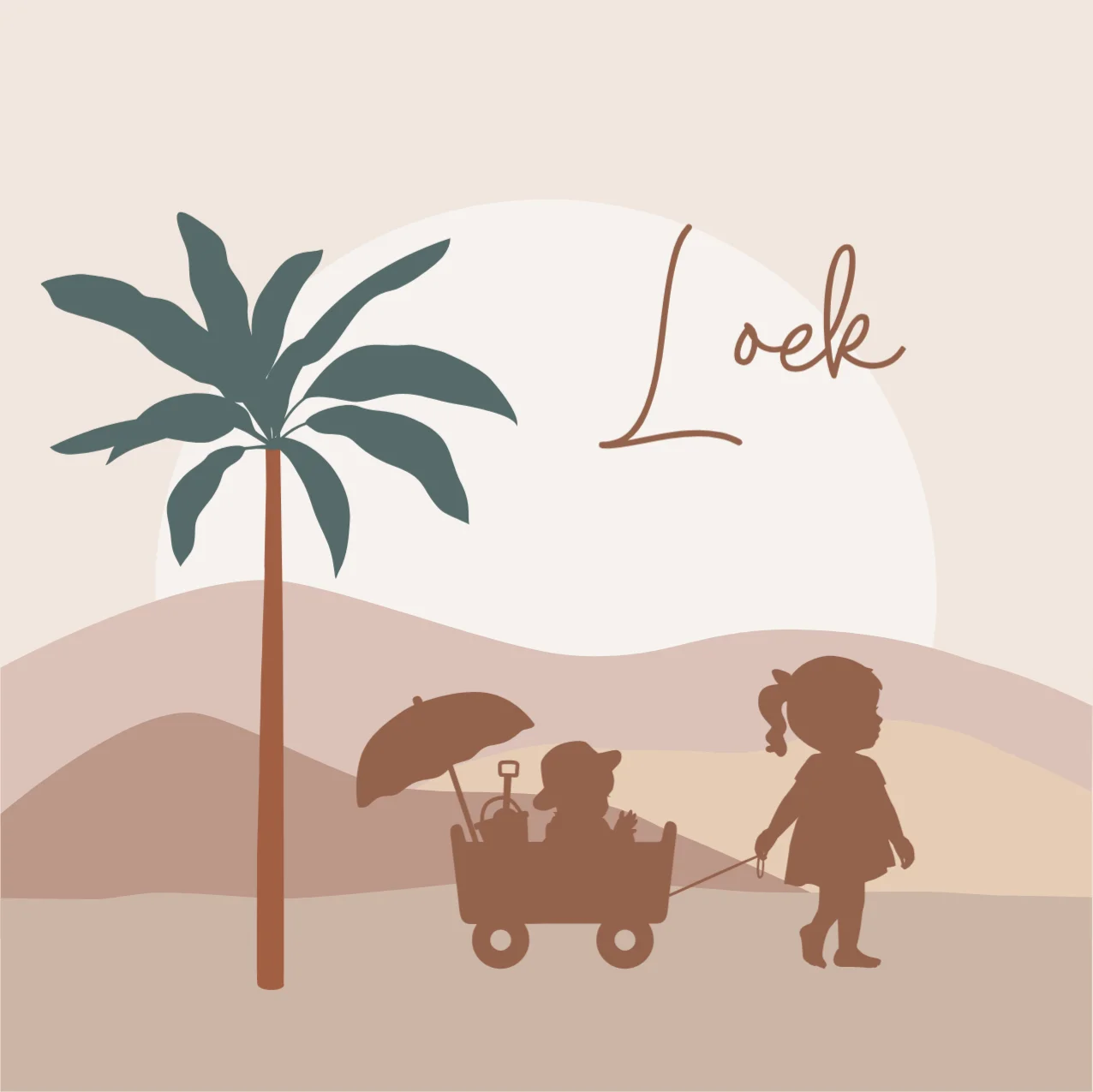 Silhouetjes met bolderkar - Terug