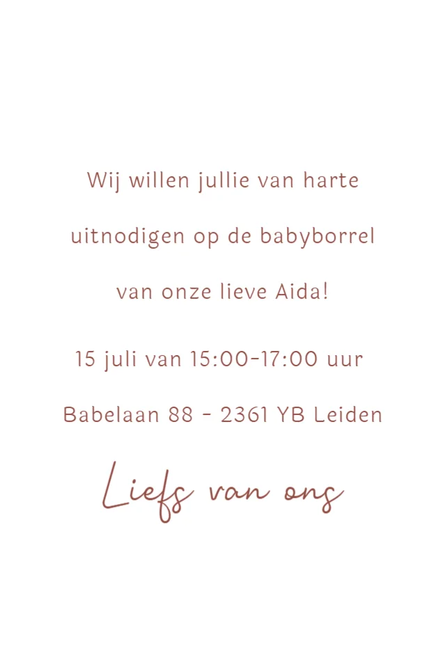 Staande babyborrelkaart Silhout zusjes landschap - Terug