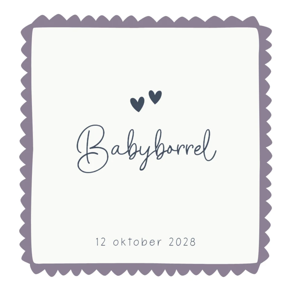 Babyborrelkaart Ruitjes patroon