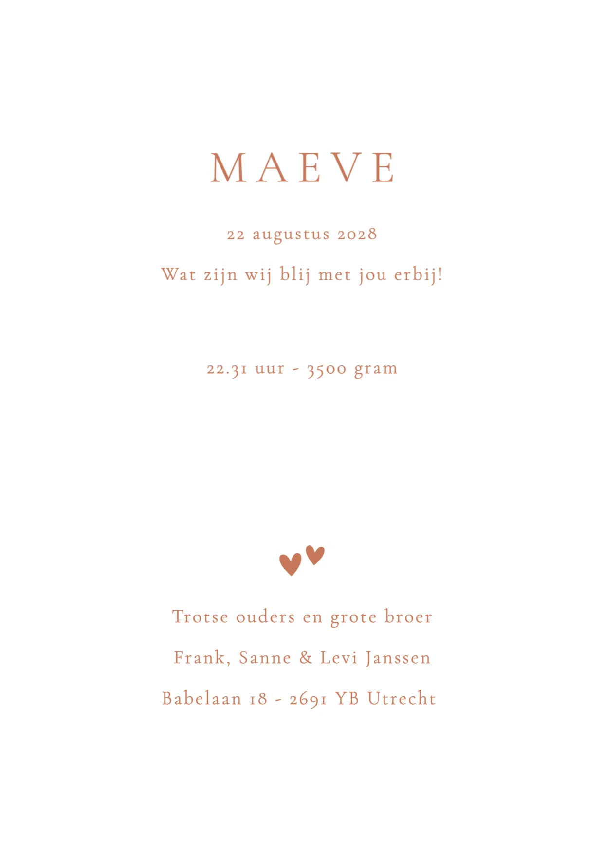 Staande enkele kaart Grote broer met baby zusje - Terug