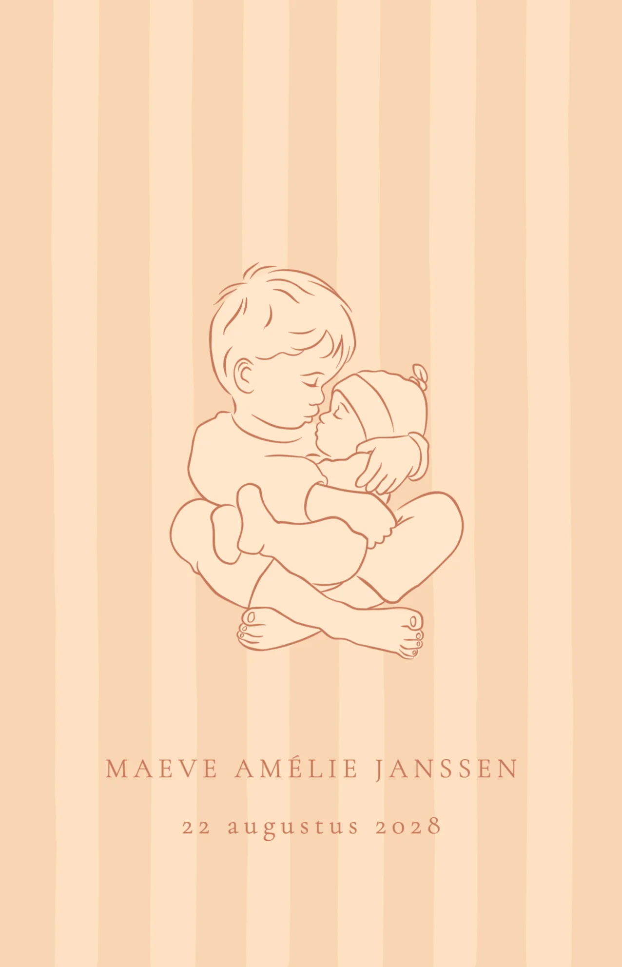 Staand raambord Grote broer met baby zusje