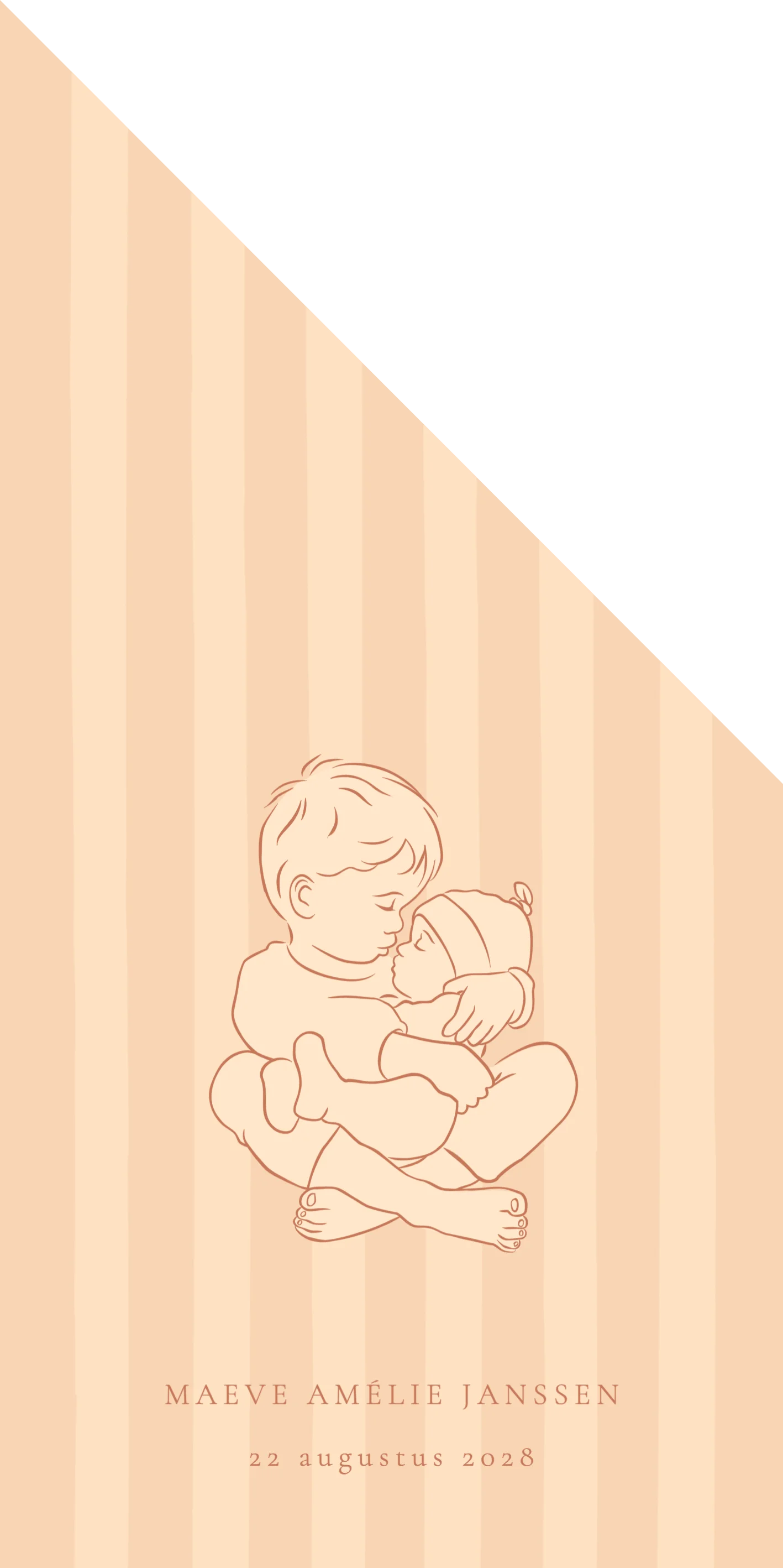 Geboortevlag Grote broer met baby zusje - Terug