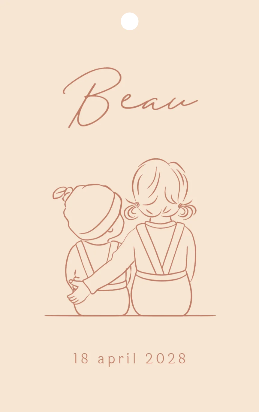 Label kaart met lijntekening label