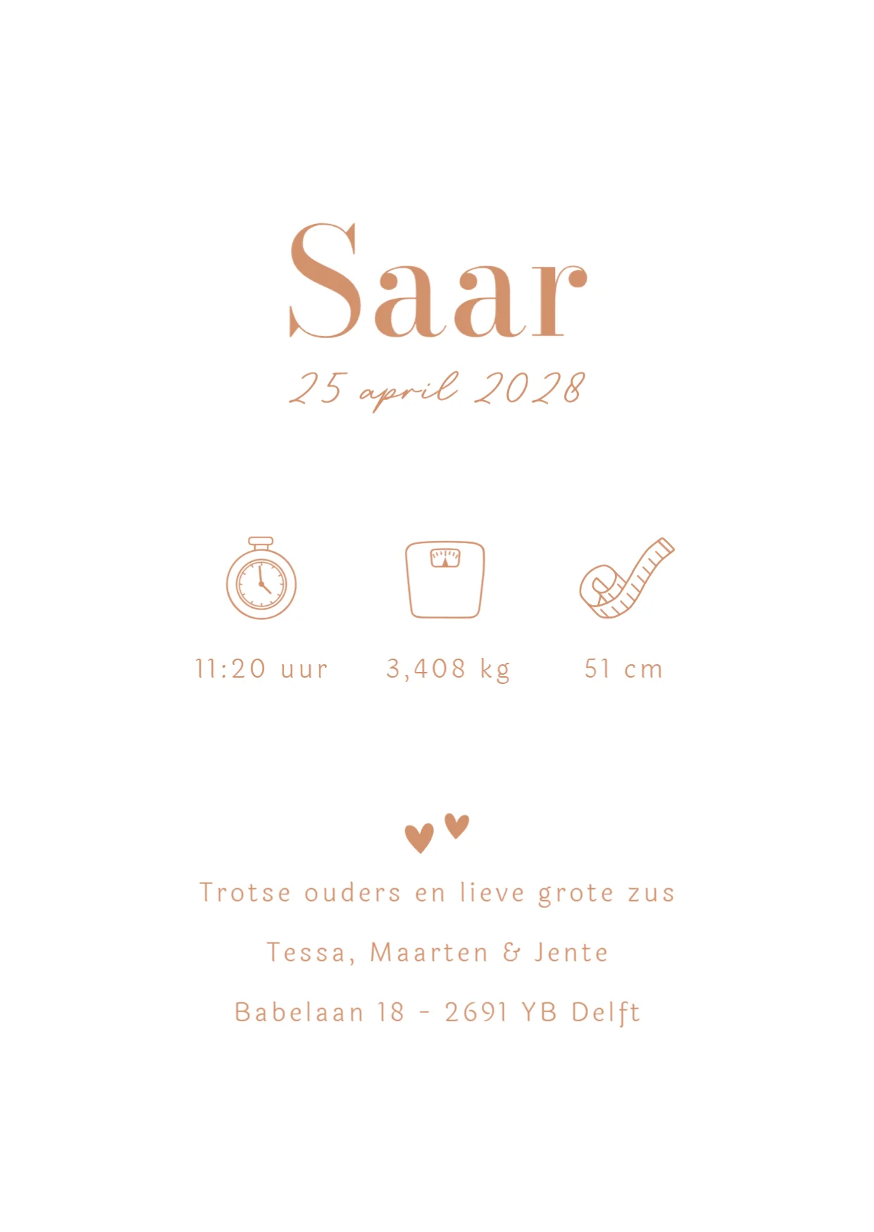 Staande enkele kaart Geboortekaartje stansvorm bolletjes met silhouet zusjes - Terug