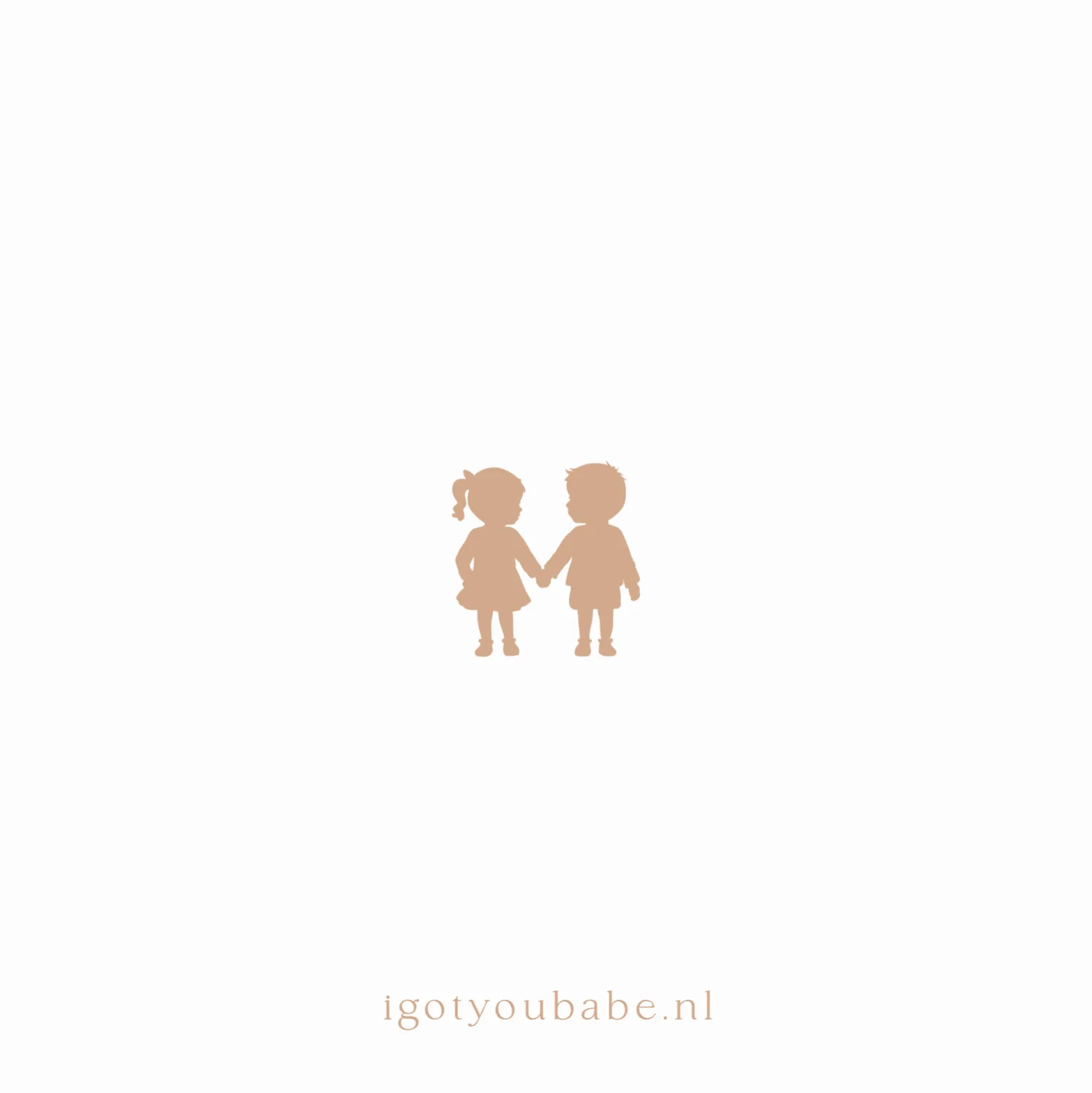 Vierkante gevouwen kaart Hangmat met tweeling silhouet - Terug
