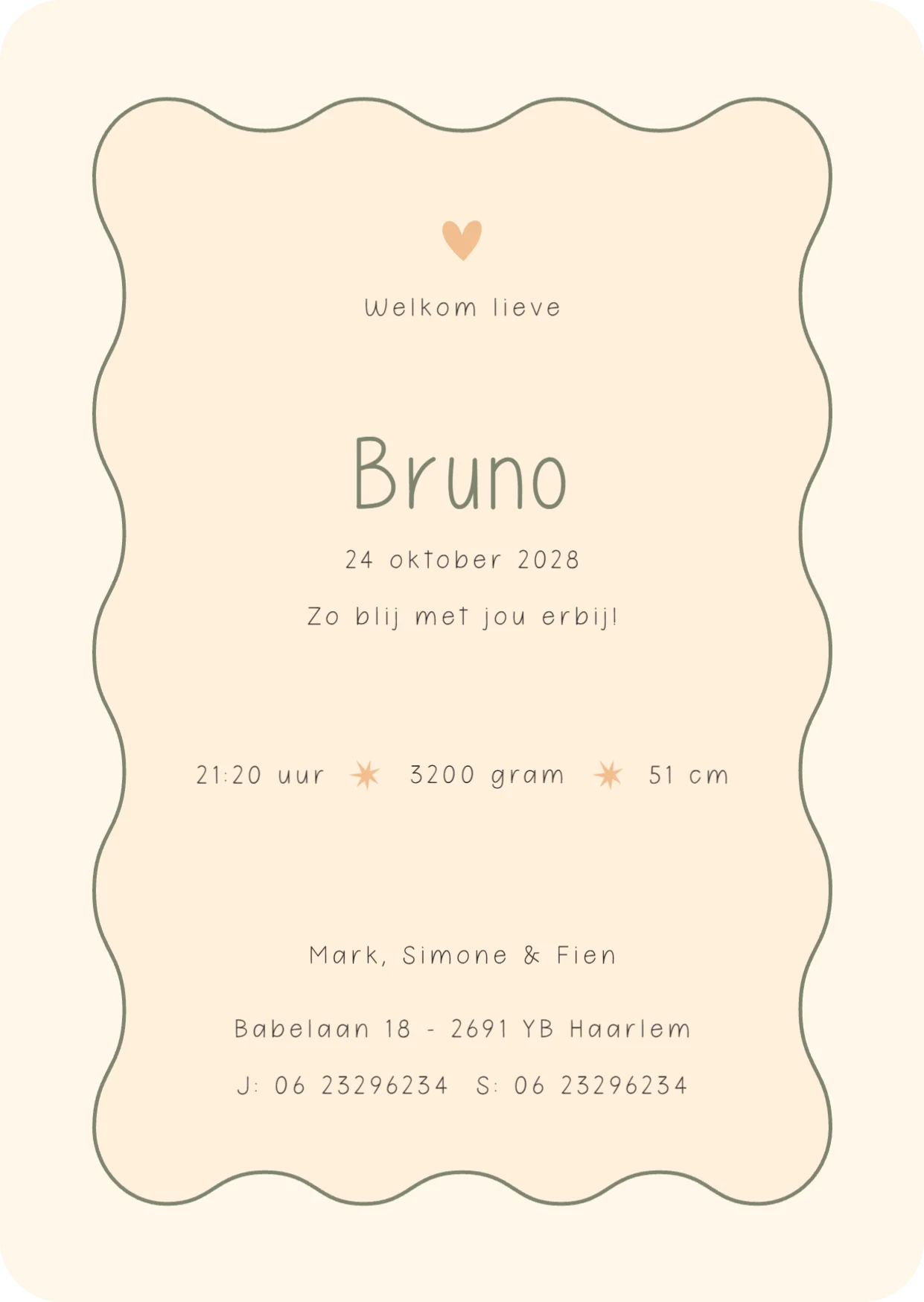 Staande enkele kaart Beertje met streepjes - Terug