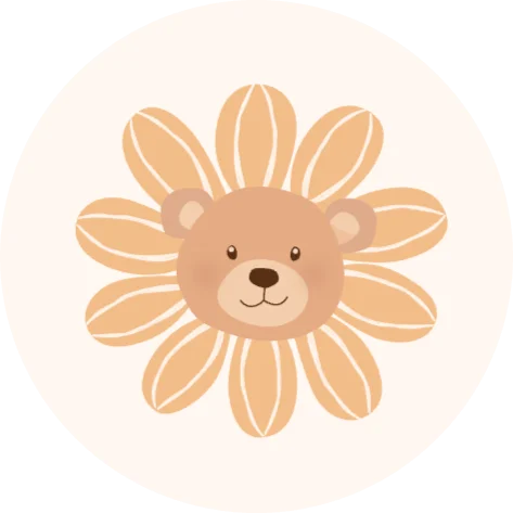 Sluitsticker Beertje met streepjes