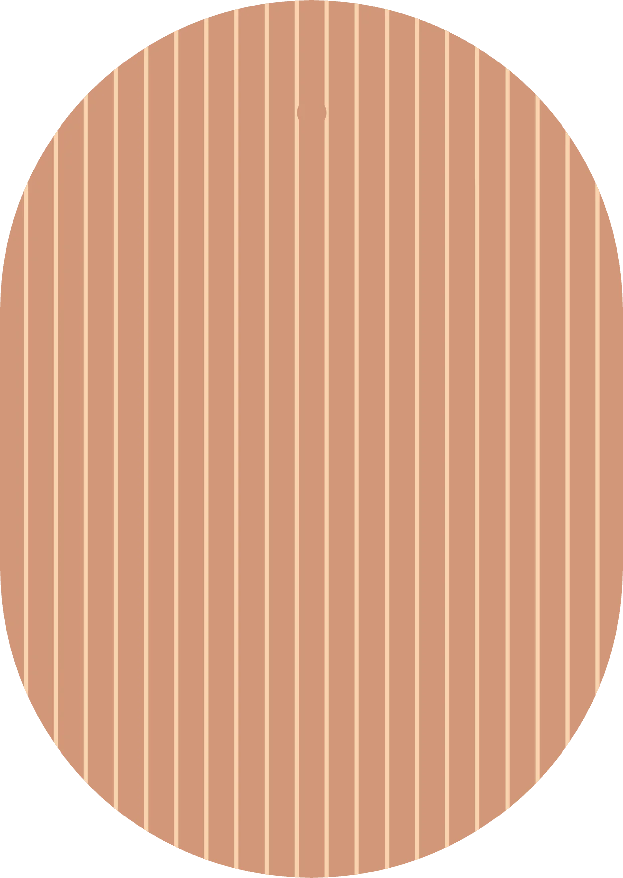 Ovaal labelkaartje met lijntekening