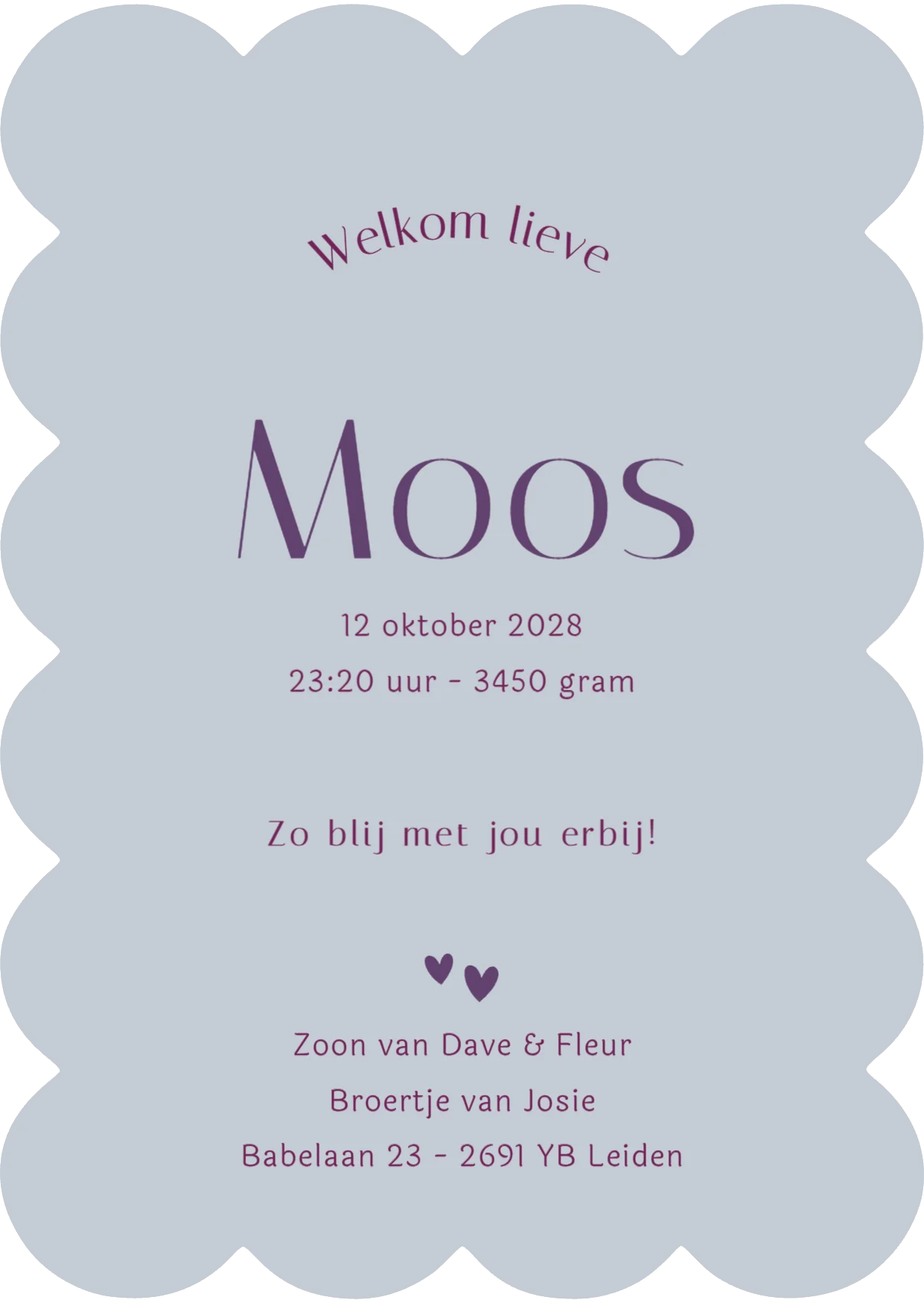 met ovaal label - Terug