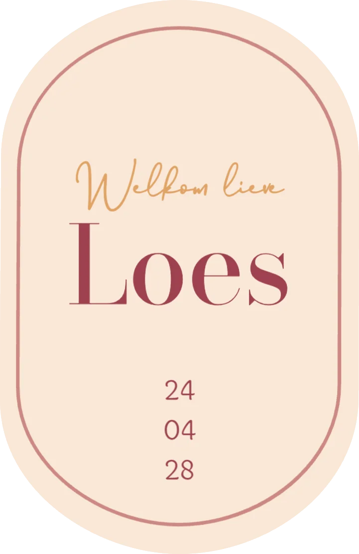 Geboortekaartje met label label