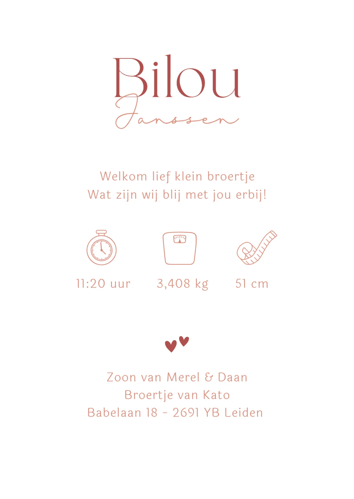 Gevouwen kaart Lijntekening zusjes binnenkant