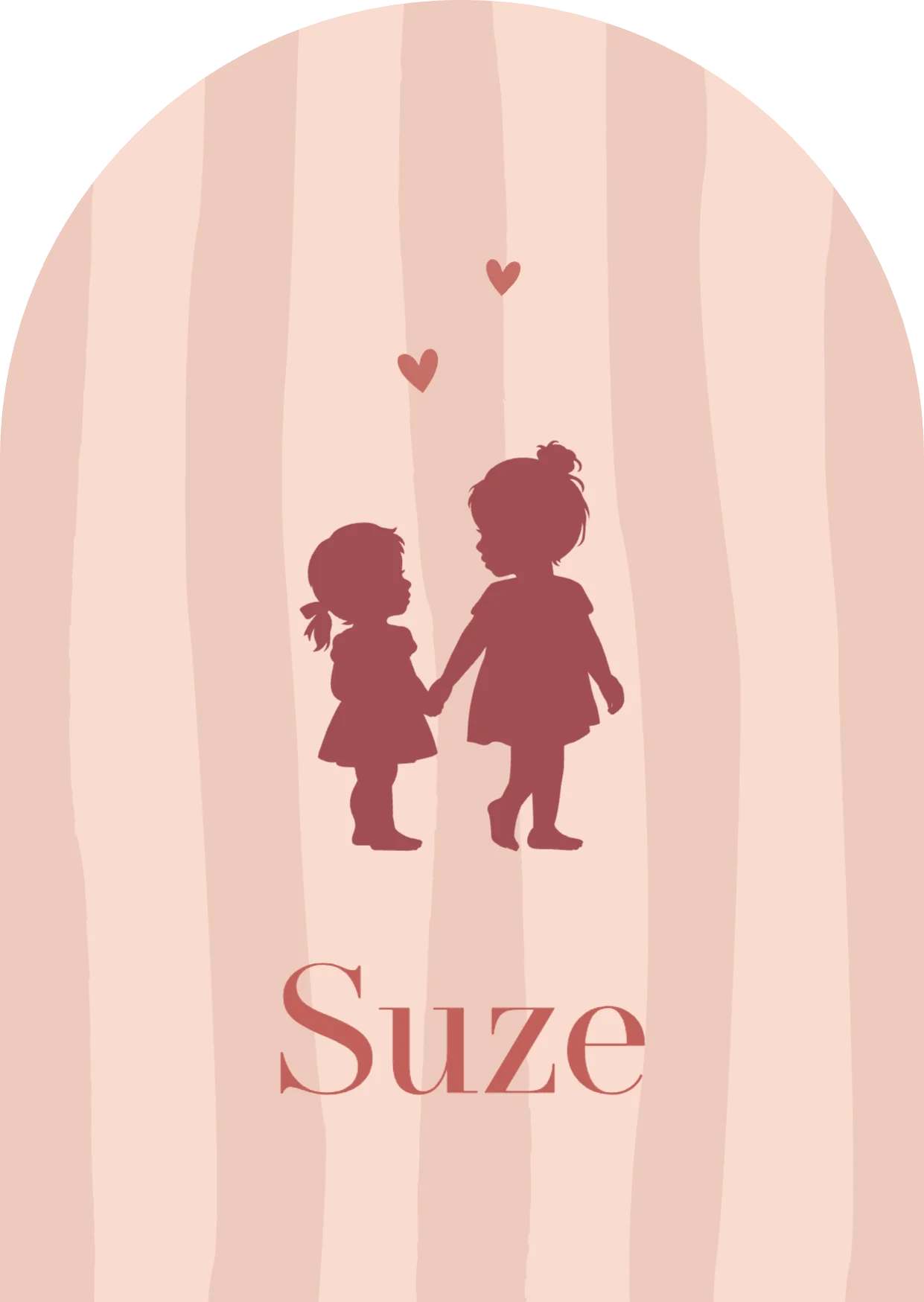 Staande enkele kaart Silhouet zusjes